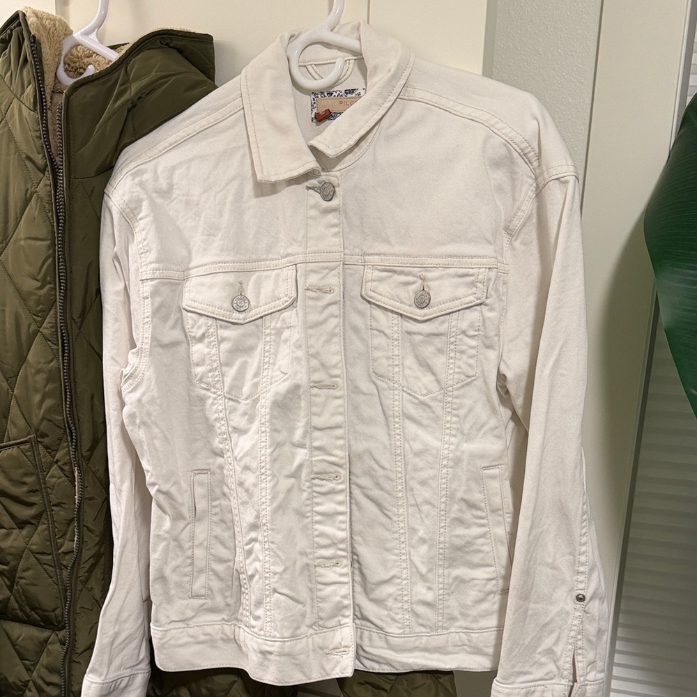 Oversized Pilcro White Denim Jacket
